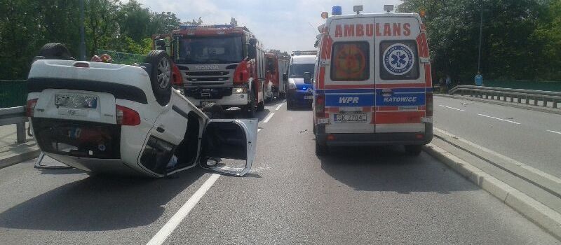 Wypadek na ulicy Czarnoleśnej w Rudzie Śląskiej