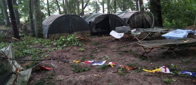 Potężna burza zniszczyła obóz rudzkich harcerzy