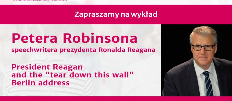 Autor przemówień Reagana poprowadzi wykład na Śląsku