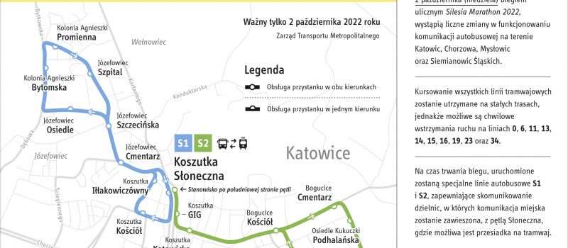 Maraton w Katowicach sparaliżuje komunikację miejską
