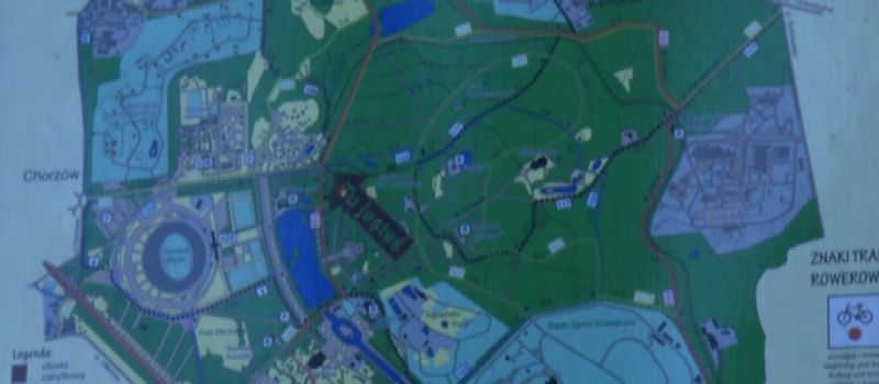 Landkarta Parku Ślůnskiego -  coby potajlować kaj co je