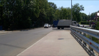 Most wyrychtowany - na Piastowskiej we Rudzie Ślůnskij